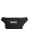 Strukturierte Gürteltasche mit Kontrastlogo Strukturierte Gürteltasche mit Kontrastlogo
