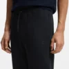 Sweathose aus Baumwollfrottee mit Logo-Patch
