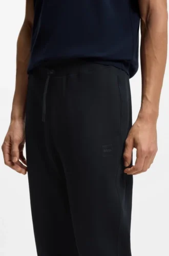 Sweathose aus Baumwollfrottee mit Logo-Patch