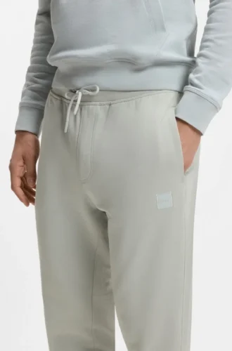 Sweathose aus Baumwollfrottee mit Logo-Patch