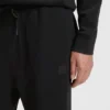 Sweathose aus Baumwollfrottee mit Logo-Patch