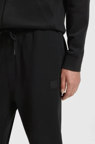 Sweathose aus Baumwollfrottee mit Logo-Patch