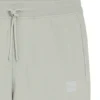 Sweathose aus Baumwollfrottee mit Logo-Patch