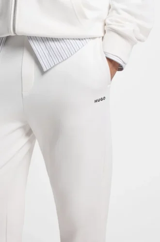 Sweathose mit Bündchen aus Baumwollfrottee mit Logo-Print