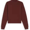 Sweatshirt aus Baumwoll-Frottee mit gestapelter Logo-Stickerei