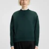 Sweatshirt aus Baumwoll-Frottee mit gestapelter Logo-Stickerei