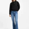 Sweatshirt aus Baumwoll-Frottee mit gestapelter Logo-Stickerei