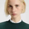 Sweatshirt aus Baumwoll-Frottee mit gestapelter Logo-Stickerei
