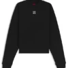 Sweatshirt aus Baumwoll-Frottee mit gestapelter Logo-Stickerei