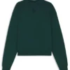 Sweatshirt aus Baumwoll-Frottee mit gestapelter Logo-Stickerei