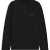 Sweatshirt aus Baumwoll-Frottee mit Reißverschlusskragen