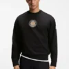 Sweatshirt aus Baumwoll-Frottee mit Tennis-Motiv