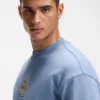 Sweatshirt aus Baumwoll-Frottee mit Tennis-Motiv