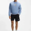 Sweatshirt aus Baumwoll-Frottee mit Tennis-Motiv