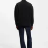 Sweatshirt aus Baumwollfrottee mit blauem Logo-Aufnäher