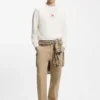Sweatshirt aus Baumwollfrottee mit Happy HUGO