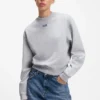 Sweatshirt aus Baumwollfrottee mit Logo-Aufnäher