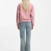 Sweatshirt aus Baumwollfrottee mit Logo-Aufnäher