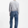 Sweatshirt aus Baumwollfrottee mit Logo-Aufnäher