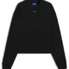 Sweatshirt aus Baumwollfrottee mit Logo-Aufnäher