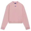 Sweatshirt aus Baumwollfrottee mit Logo-Aufnäher