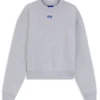 Sweatshirt aus Baumwollfrottee mit Logo-Aufnäher