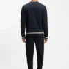 Sweatshirt aus Baumwollfrottee mit Logo und charakteristischen Streifen