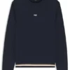 Sweatshirt aus Baumwollfrottee mit Logo und charakteristischen Streifen