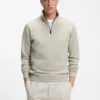 Sweatshirt aus Baumwollfrottee mit Reißverschlusskragen
