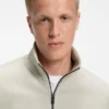 Sweatshirt aus Baumwollfrottee mit Reißverschlusskragen