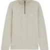 Sweatshirt aus Baumwollfrottee mit Reißverschlusskragen
