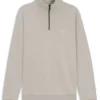Sweatshirt aus Baumwollfrottee mit Reißverschlusskragen