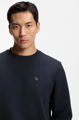 Sweatshirt aus Baumwollmischung mit Double-B-Monogramm