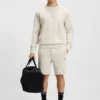 Sweatshirt aus Baumwollmischung mit Double-B-Monogramm Sweatshirt aus Baumwollmischung mit Double-B-Monogramm
