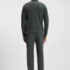 Sweatshirt aus Baumwollmischung mit Reißverschluss am Kragen und Waffelstruktur Sweatshirt aus Baumwollmischung mit Reißverschluss am Kragen und Waffelstruktur