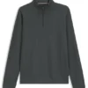 Sweatshirt aus Baumwollmischung mit Reißverschluss am Kragen und Waffelstruktur Sweatshirt aus Baumwollmischung mit Reißverschluss am Kragen und Waffelstruktur