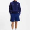 Sweatshirt aus Baumwollmischung mit Reißverschluss und Aufnäher in den Farben der Landesflagge