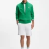 Sweatshirt aus Baumwollmischung mit Reißverschluss und Aufnäher in den Farben der Landesflagge