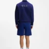 Sweatshirt aus Baumwollmischung mit Reißverschluss und Aufnäher in den Farben der Landesflagge