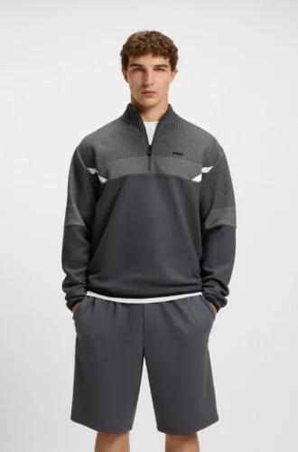 Sweatshirt aus gestepptem Jacquard in lockerer Passform