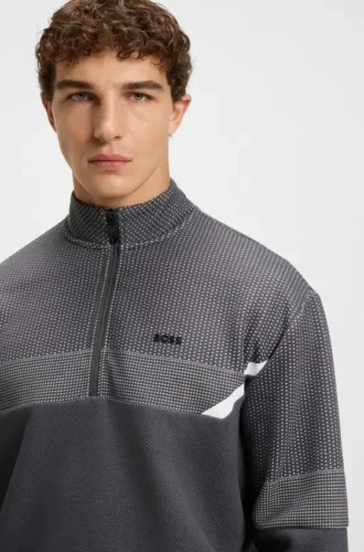 Sweatshirt aus gestepptem Jacquard in lockerer Passform