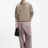 Sweatshirt in Oversize-Passform aus Baumwollfrottee mit farblich abgestimmtem Logo
