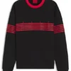 Sweatshirt in Relaxed-Fit aus Baumwollfrottee mit aufgedruckten Streifen Sweatshirt in Relaxed-Fit aus Baumwollfrottee mit aufgedruckten Streifen