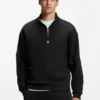 Sweatshirt mit geometrischem Streifenmuster aus Baumwollmischung