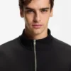 Sweatshirt mit geometrischem Streifenmuster aus Baumwollmischung