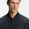Sweatshirt mit gerahmtem Reißverschluss und Waffelstruktur