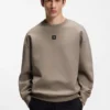 Sweatshirt mit gestapeltem Logo aus Baumwollmischung