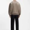 Sweatshirt mit gestapeltem Logo aus Baumwollmischung
