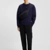 Sweatshirt mit gestapeltem Logo aus Baumwollmischung