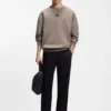 Sweatshirt mit gestapeltem Logo aus Baumwollmischung